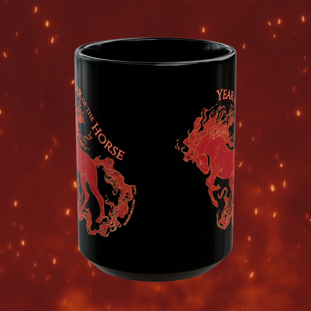 15oz Black Mug | Year of the Horse
