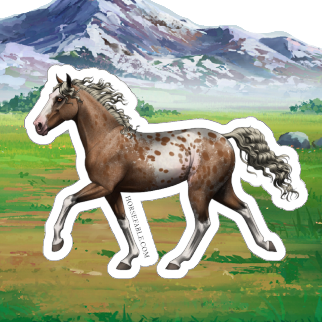 Walkaloosa - Silver Brown Bay Sabino Varnish Blanket | Sticker