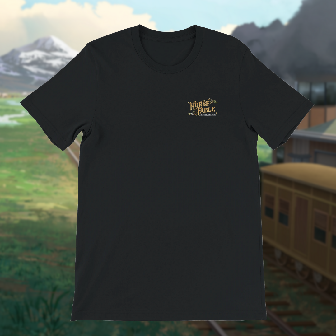 Horse Fable Logo | Black T-Shirt