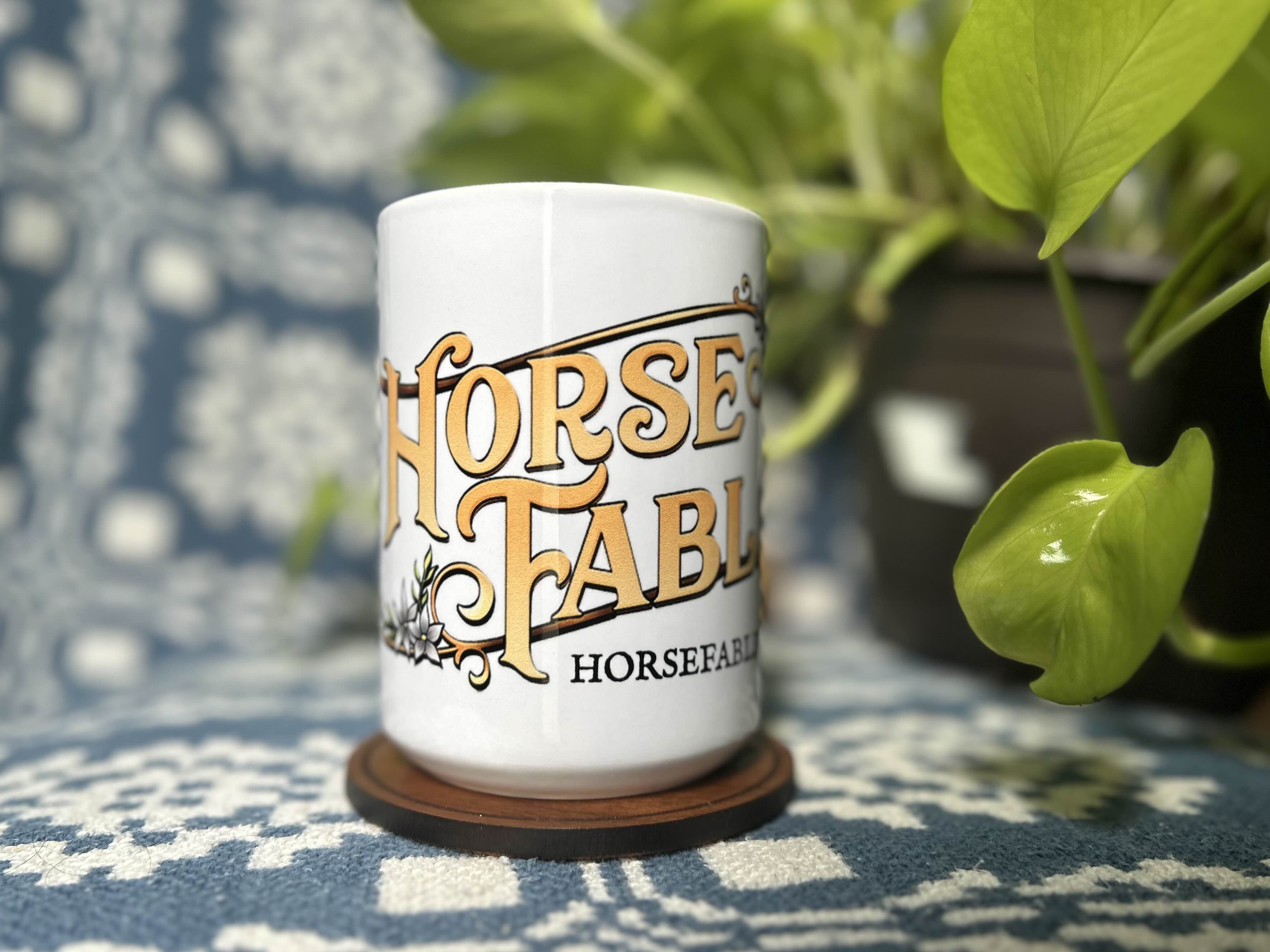 Horse Fable 15oz Ceramic Mug | White