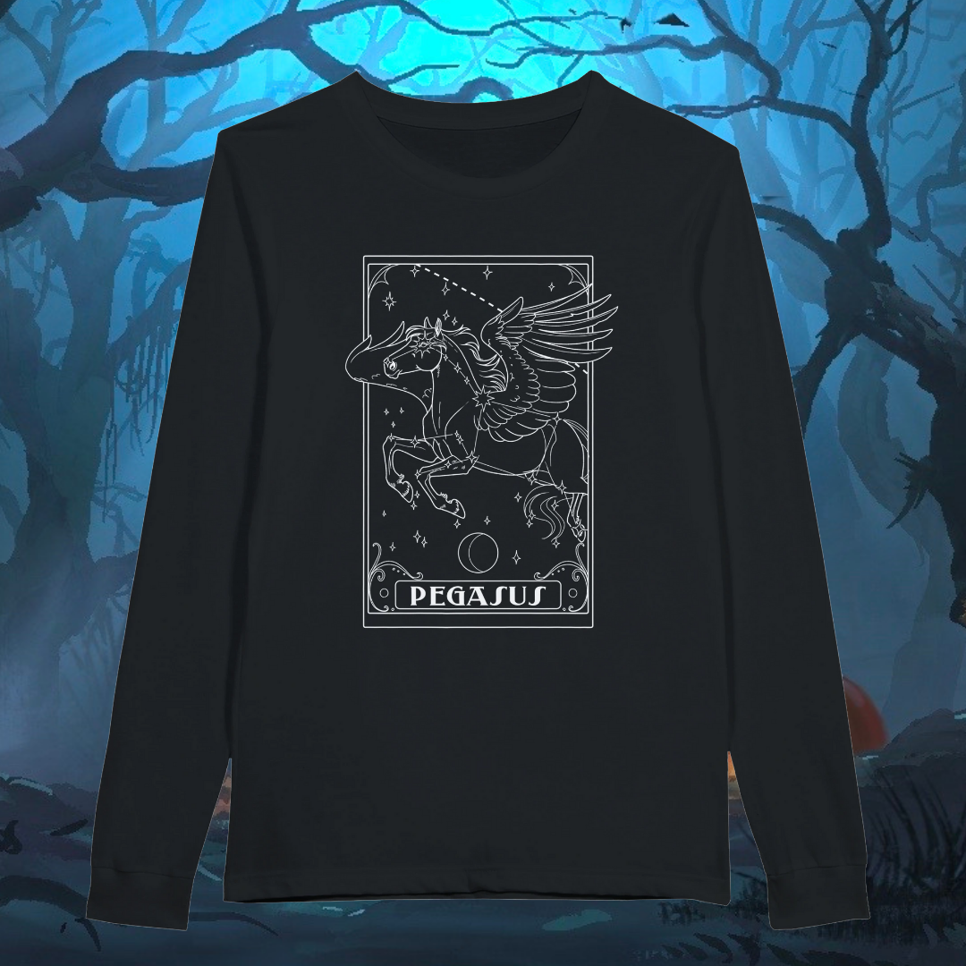 Pegasus | Black Long Sleeve T-Shirt